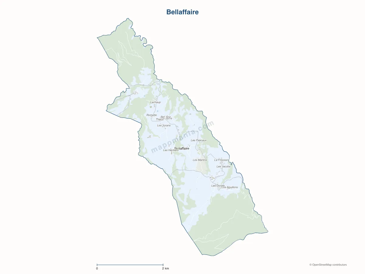 Carte de Bellaffaire à personnaliser