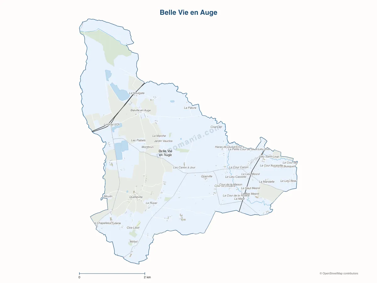 Carte de Belle Vie en Auge à personnaliser
