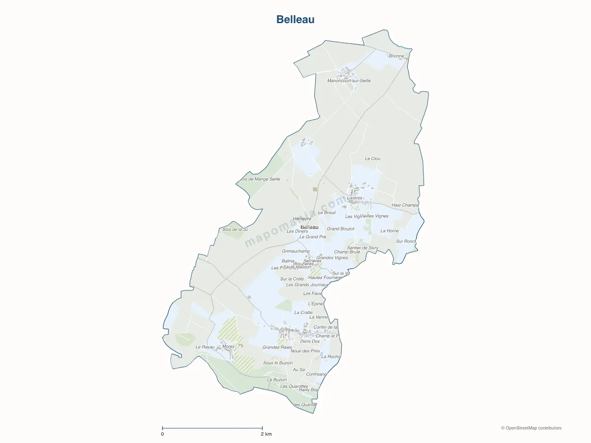 Carte de Belleau à personnaliser