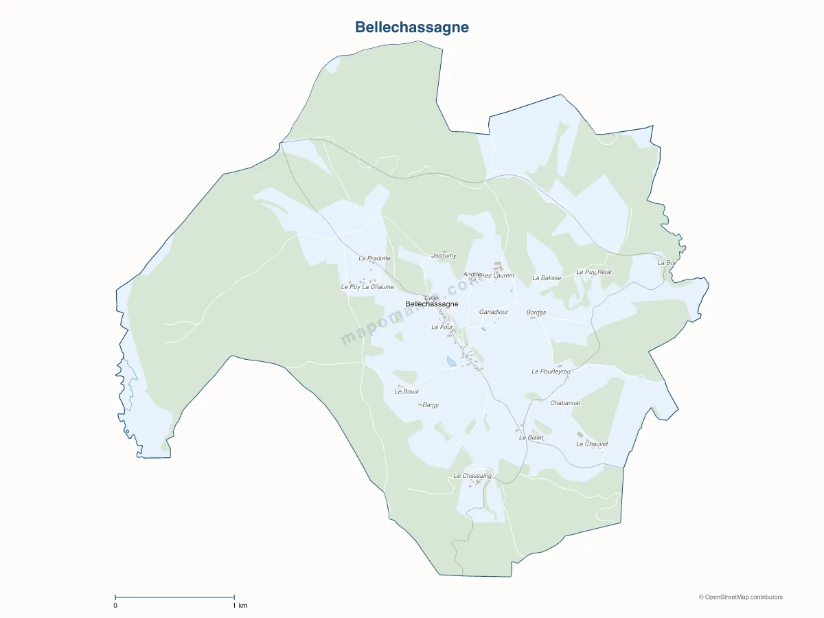 Carte de Bellechassagne à personnaliser