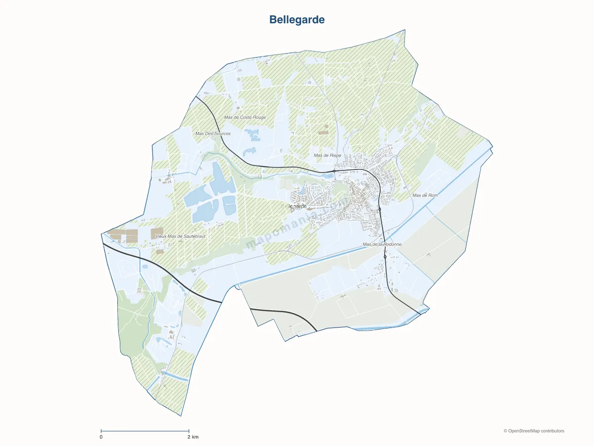 Carte de Bellegarde à personnaliser