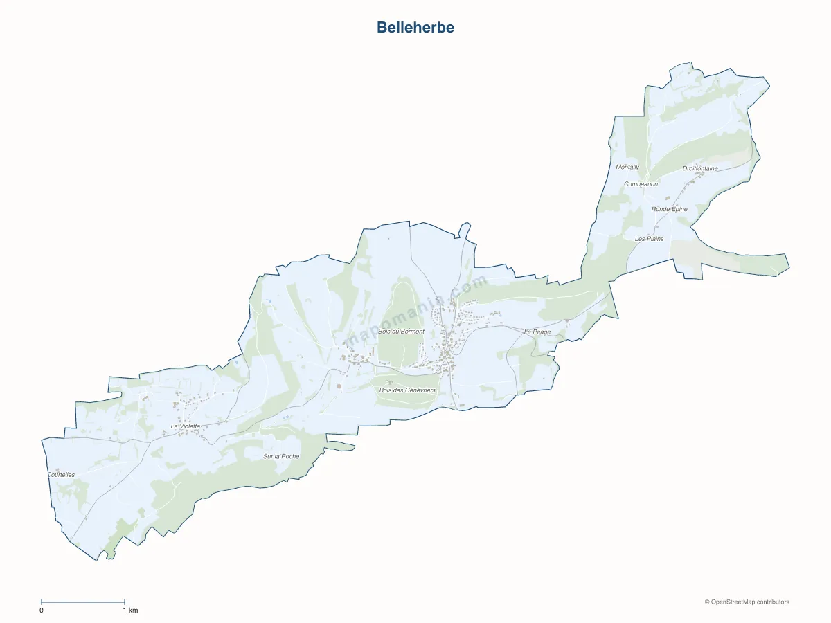 Carte de Belleherbe à personnaliser