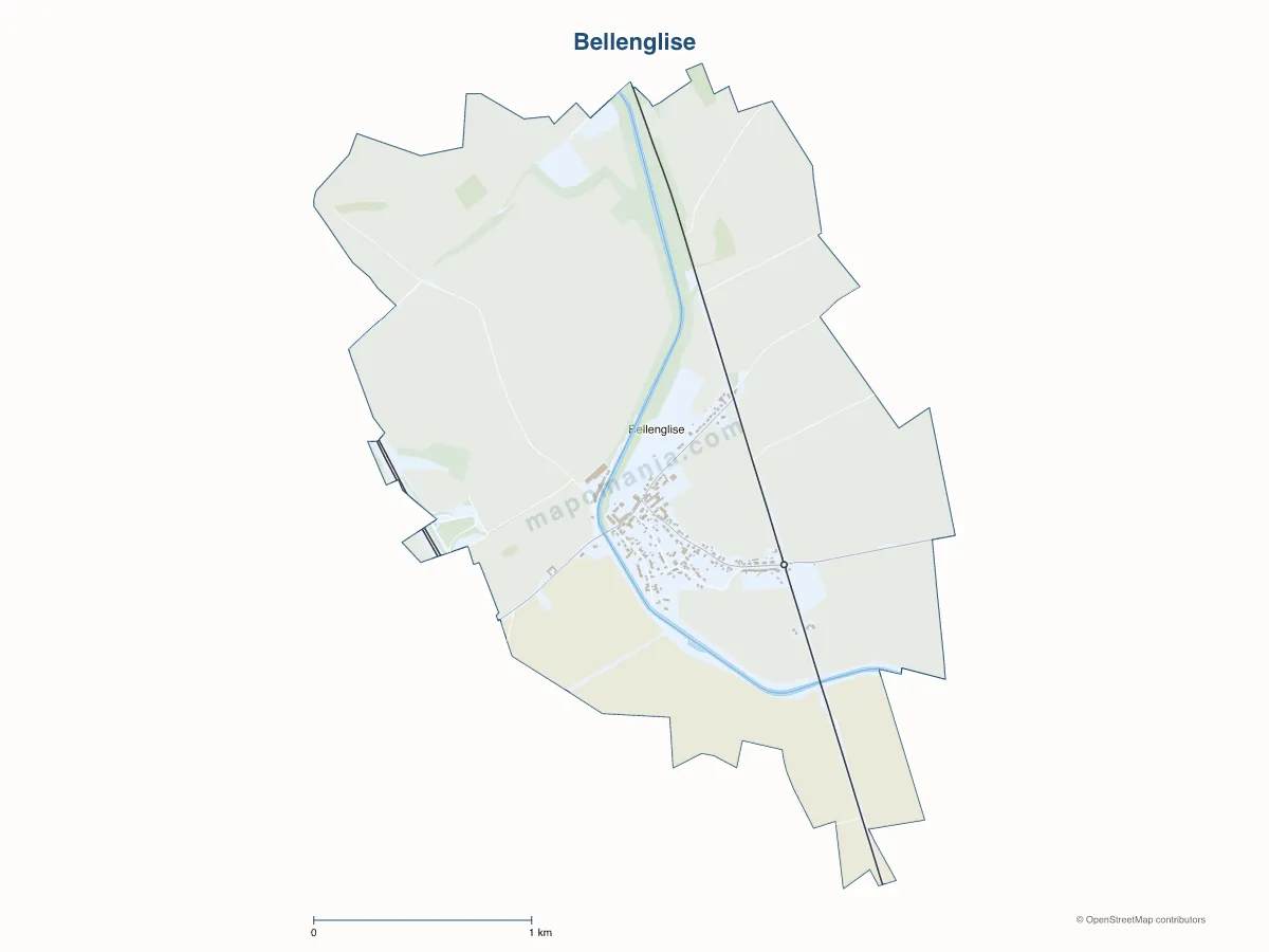 Carte de Bellenglise à personnaliser