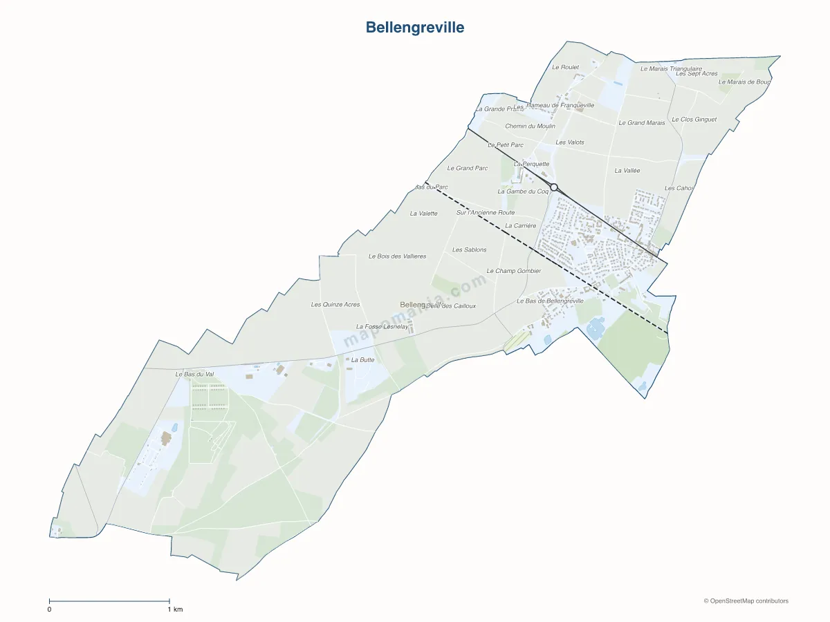 Carte de Bellengreville à personnaliser