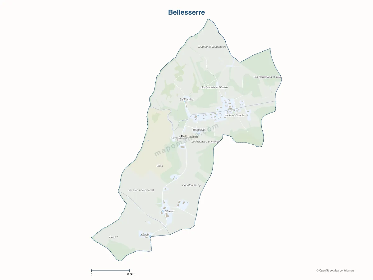 Carte de Bellesserre à personnaliser