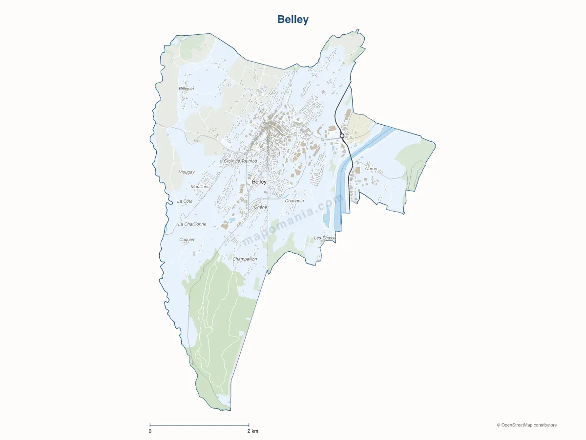 Carte de Belley à personnaliser