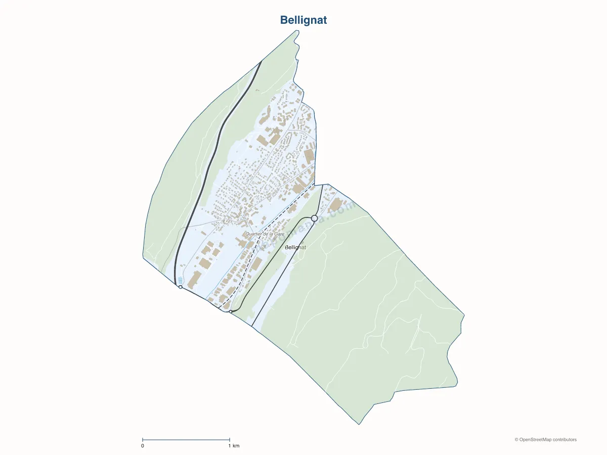Carte de Bellignat à personnaliser