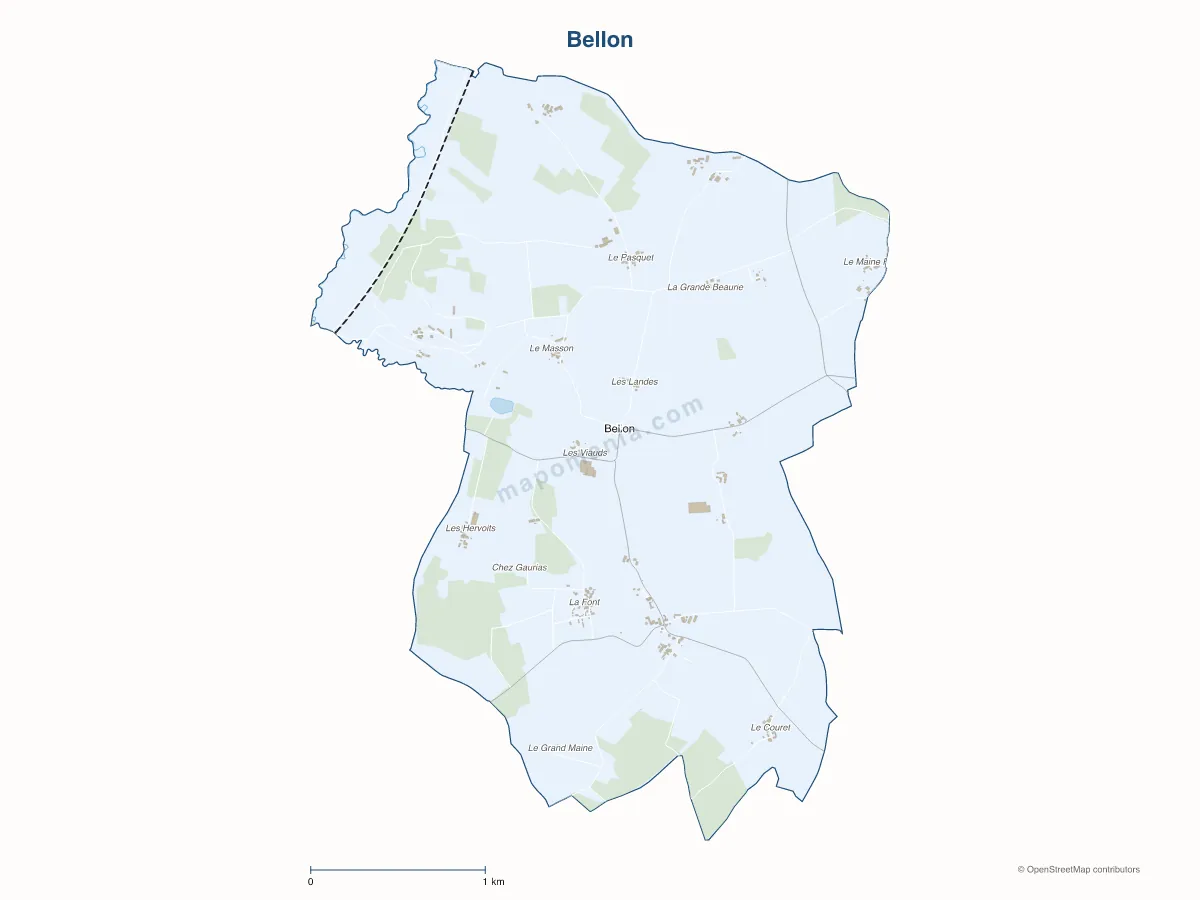 Carte de Bellon à personnaliser