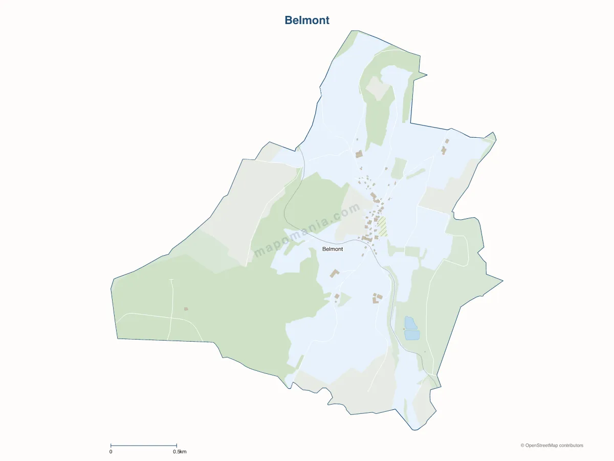Carte de Belmont à personnaliser