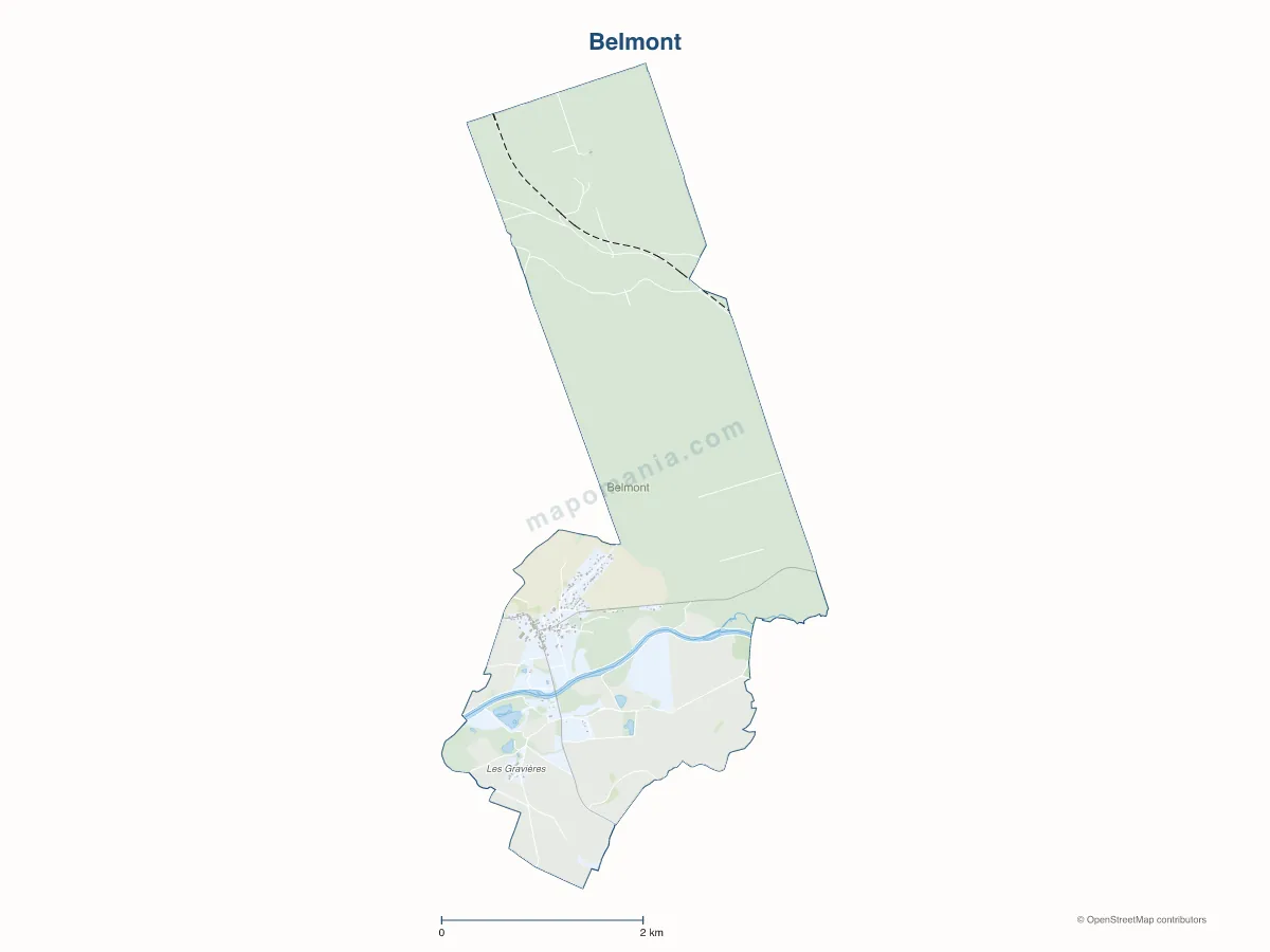 Carte de Belmont à personnaliser