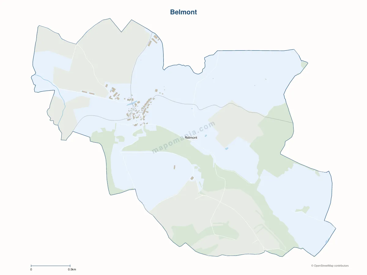 Carte de Belmont à personnaliser