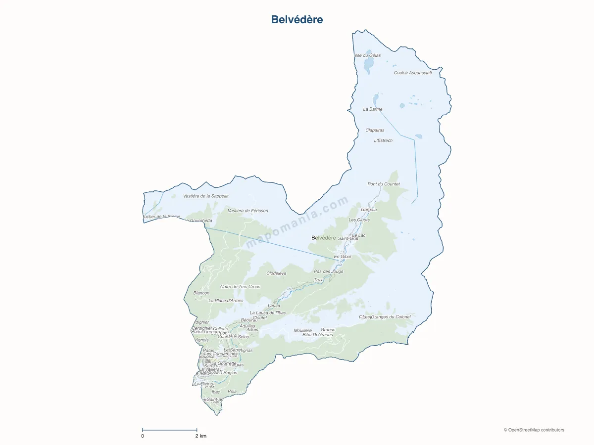 Carte de Belvédère à personnaliser