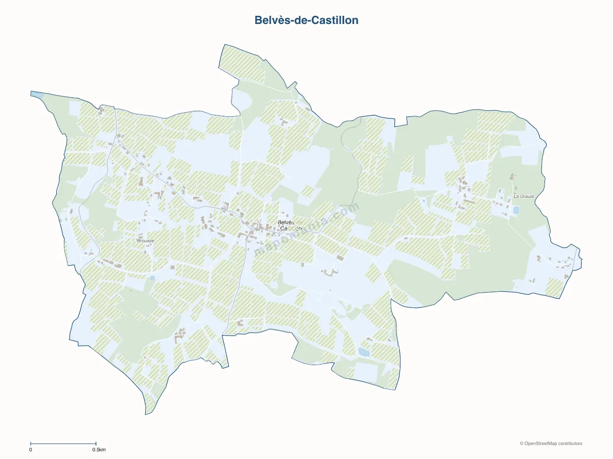 Carte de Belvès-de-Castillon à personnaliser