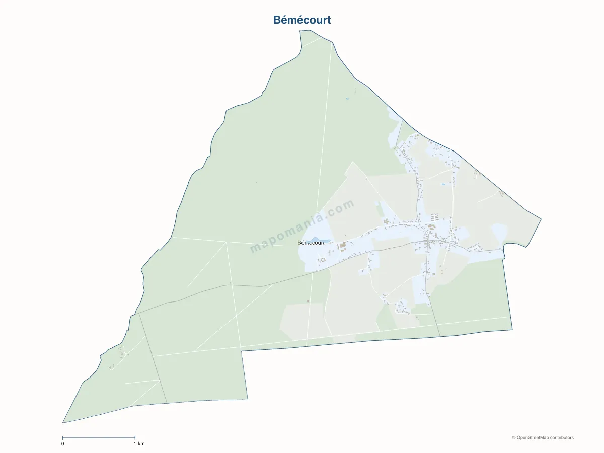 Carte de Bémécourt à personnaliser