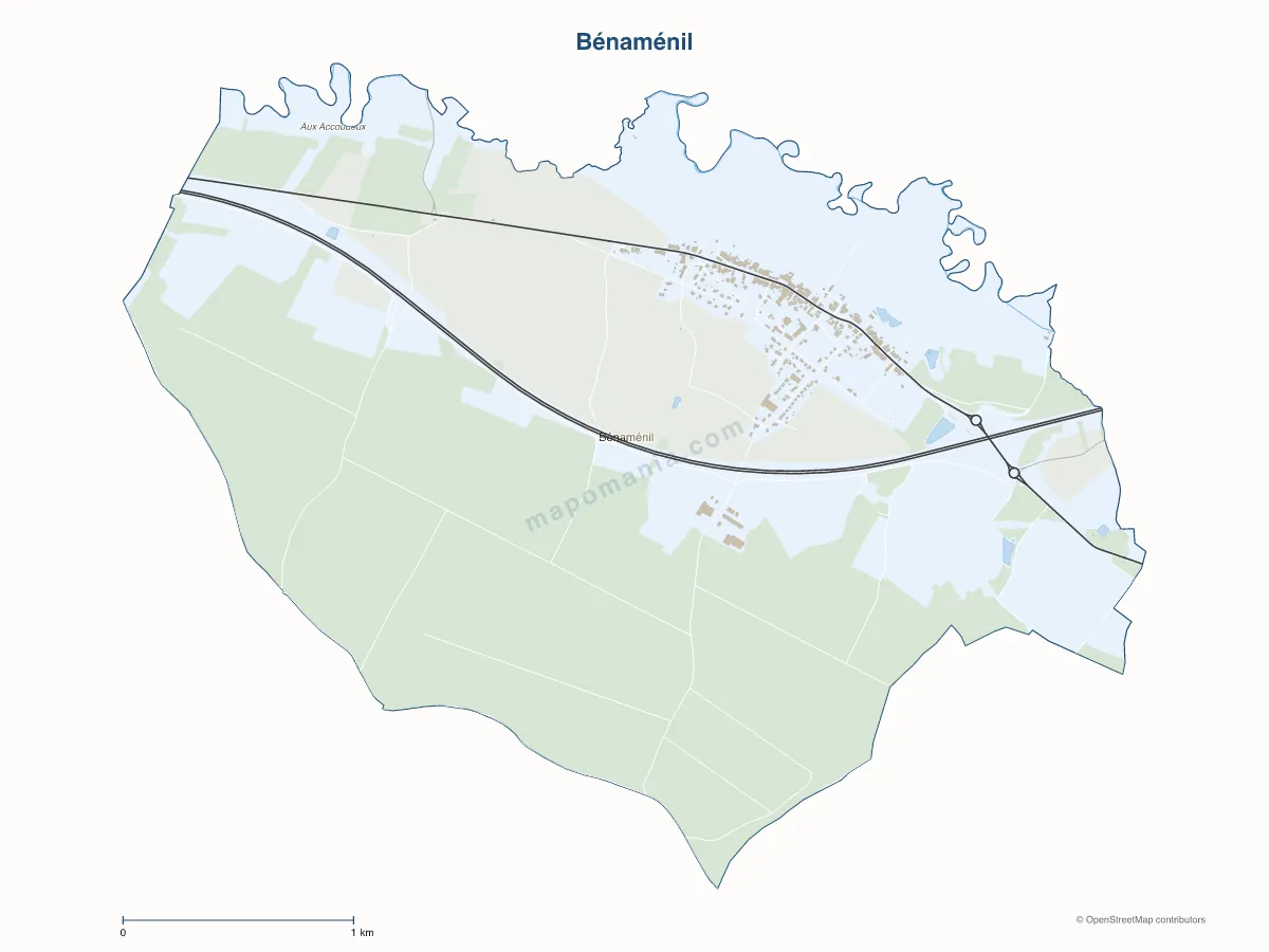 Carte de Bénaménil à personnaliser
