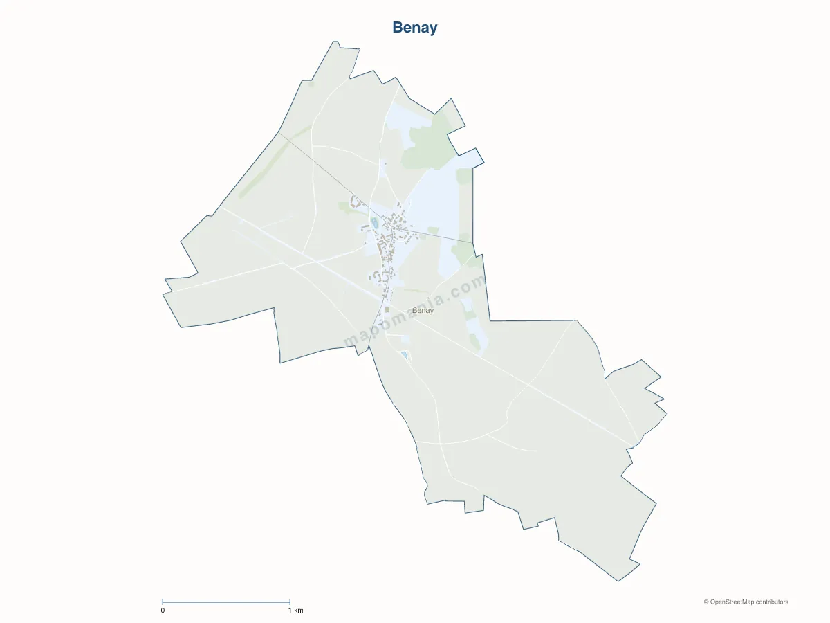 Carte de Benay à personnaliser