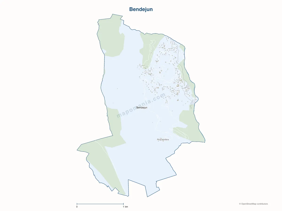 Carte de Bendejun à personnaliser