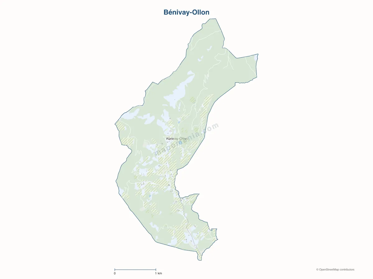 Carte de Bénivay-Ollon à personnaliser
