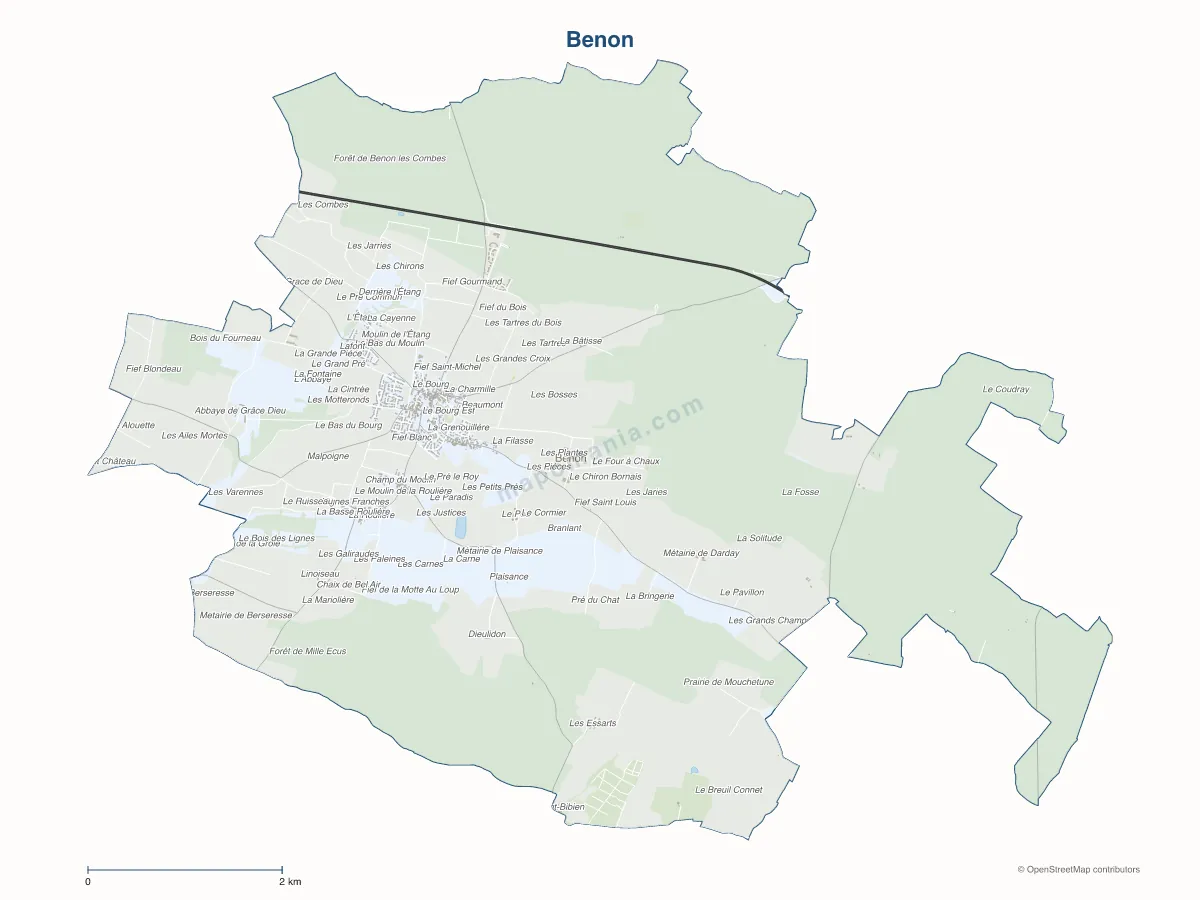 Carte de Benon à personnaliser