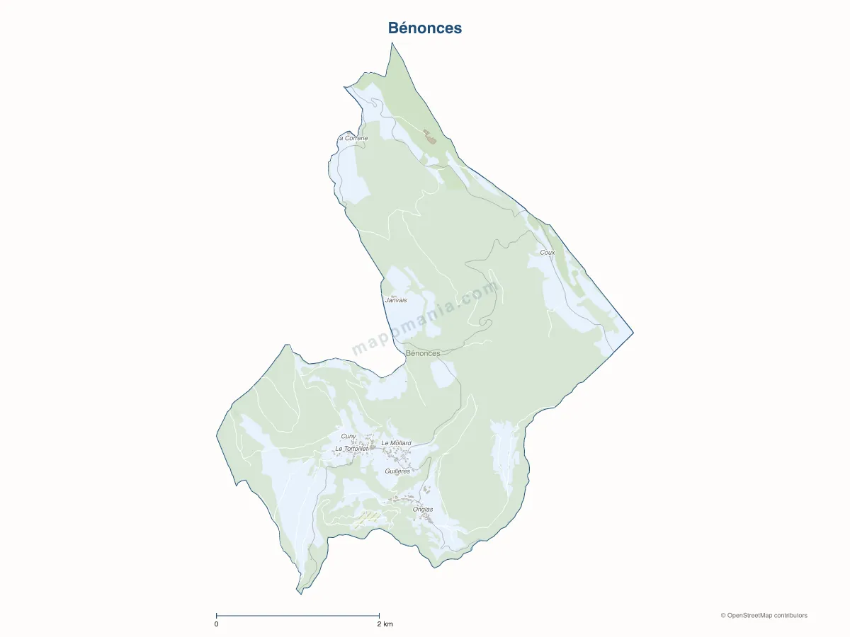 Carte de Bénonces à personnaliser