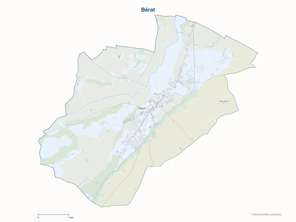 Carte de Bérat à personnaliser