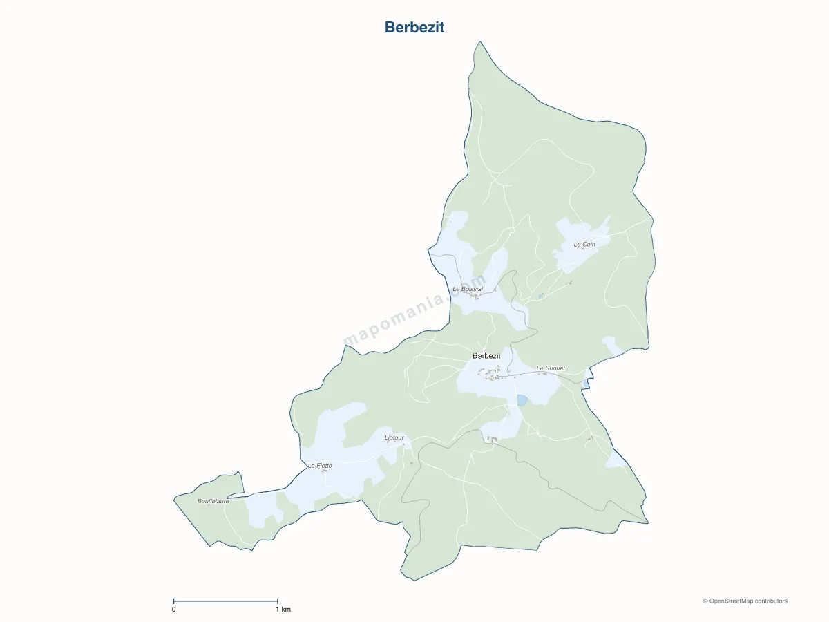 Carte de Berbezit à personnaliser