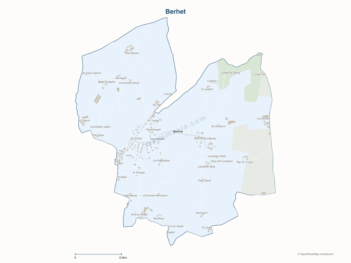 Carte de Berhet à personnaliser