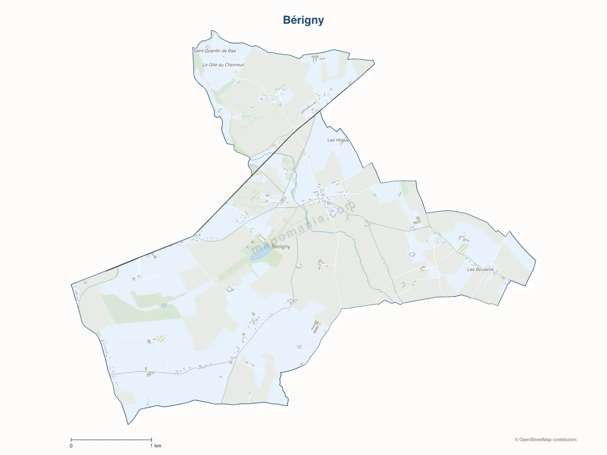 Carte de Bérigny à personnaliser