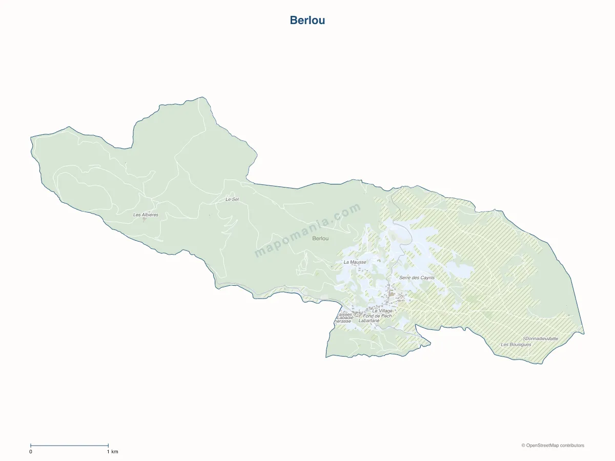 Carte de Berlou à personnaliser