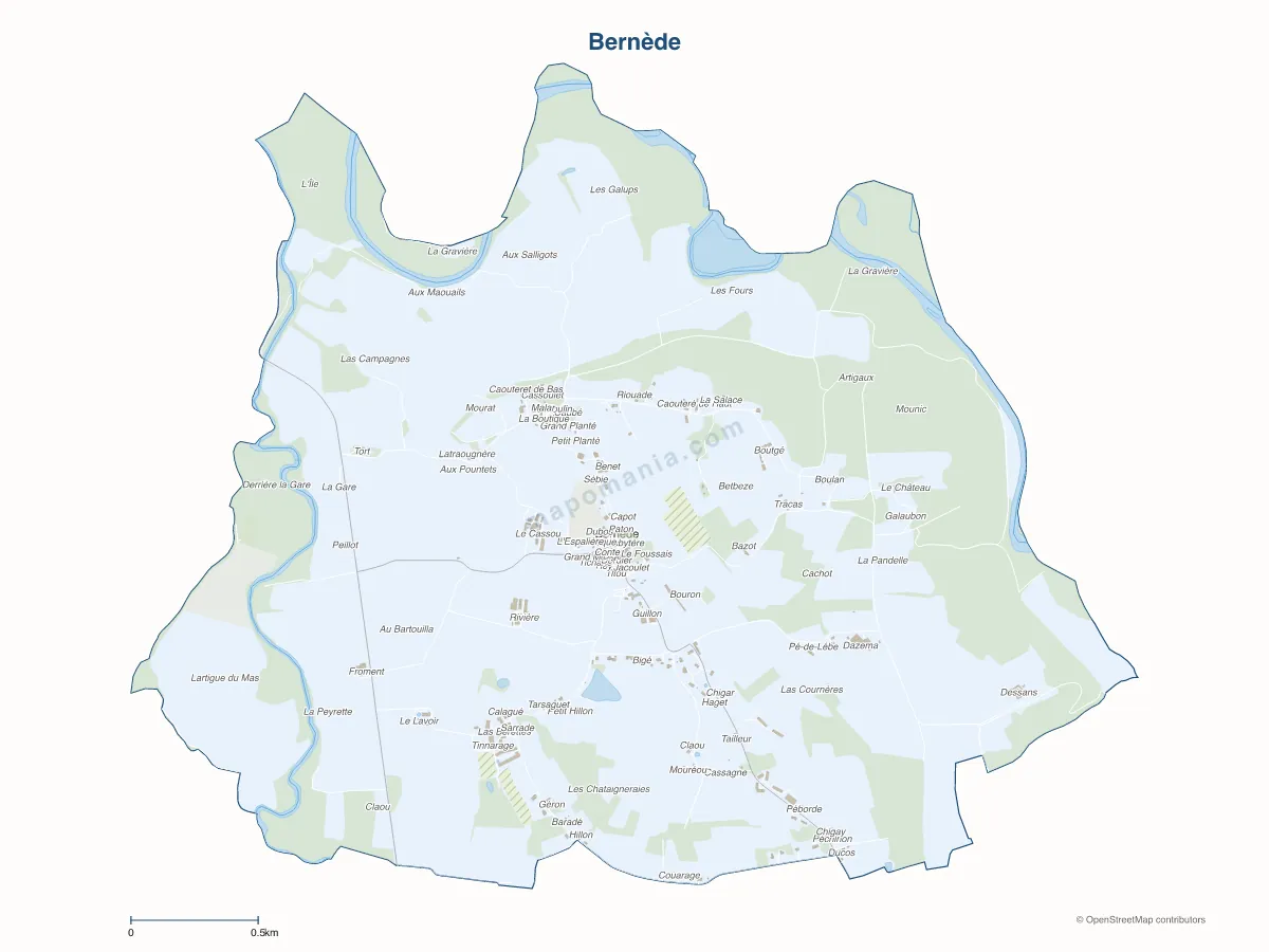 Carte de Bernède à personnaliser
