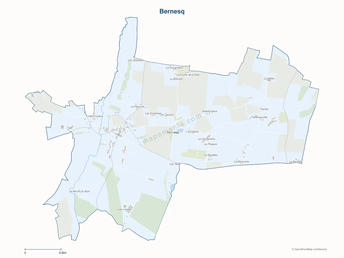 Carte de Bernesq à personnaliser
