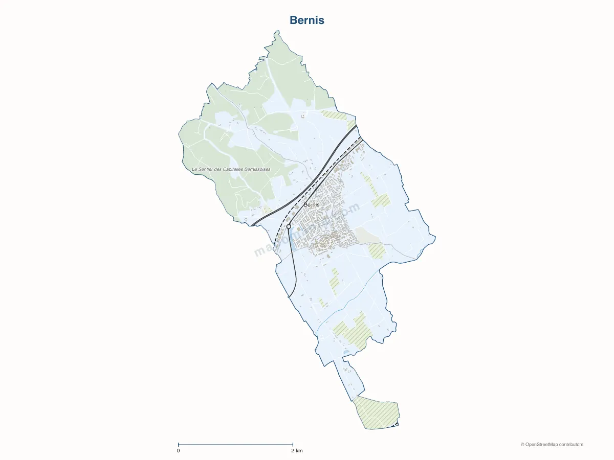 Carte de Bernis à personnaliser