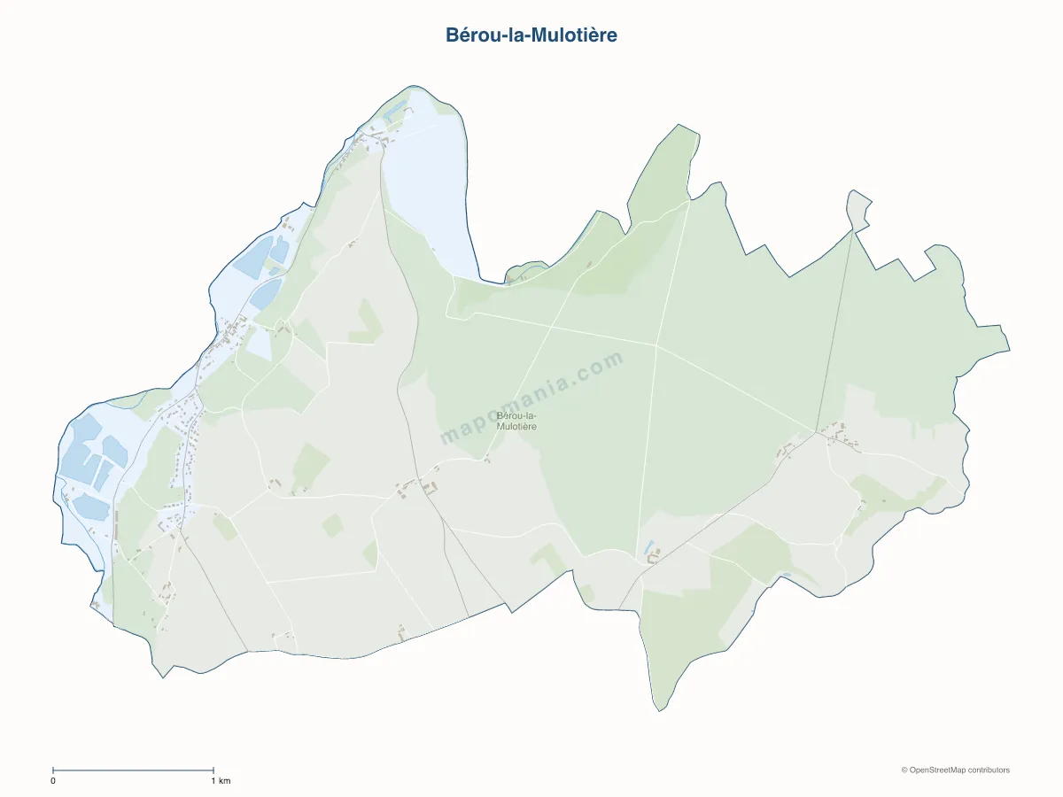 Carte de Bérou-la-Mulotière à personnaliser