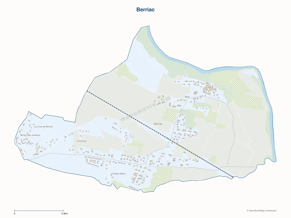 Carte de Berriac à personnaliser