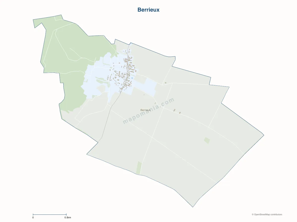 Carte de Berrieux à personnaliser