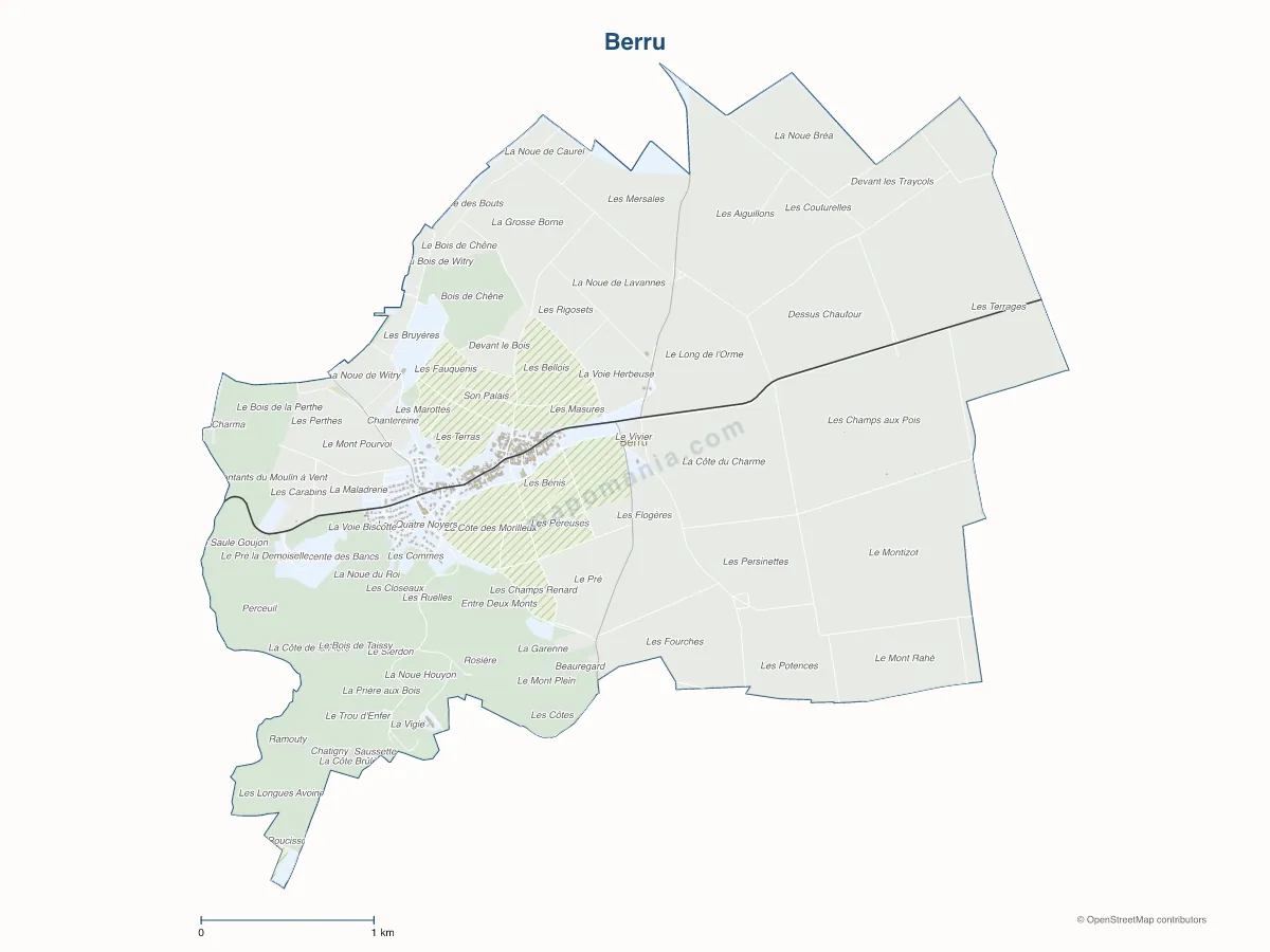 Carte de Berru à personnaliser