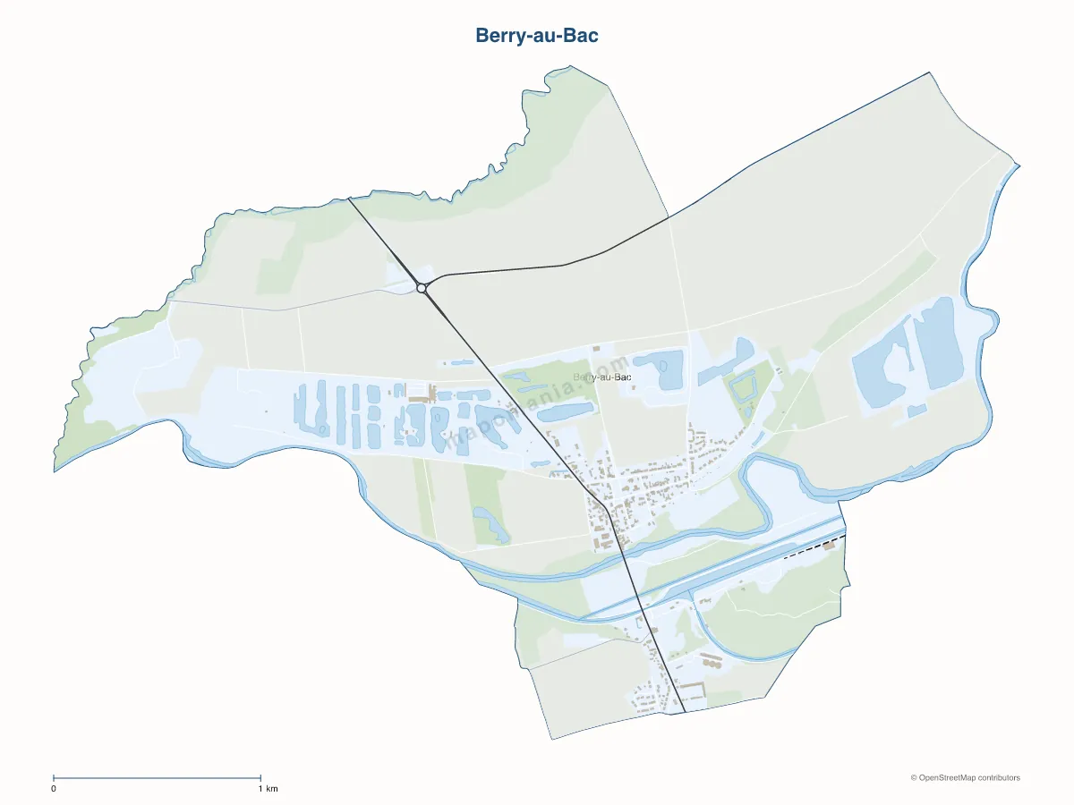 Carte de Berry-au-Bac à personnaliser