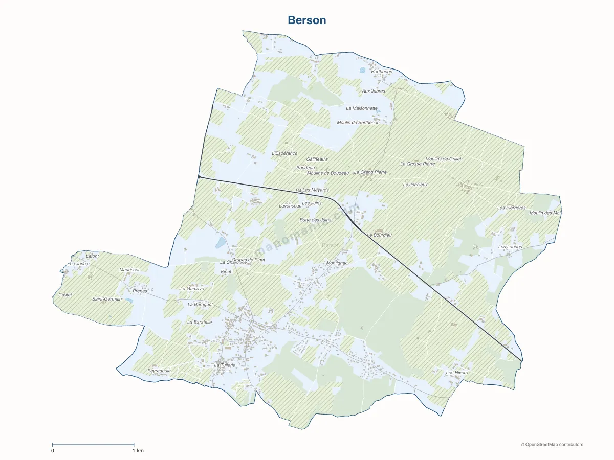 Carte de Berson à personnaliser