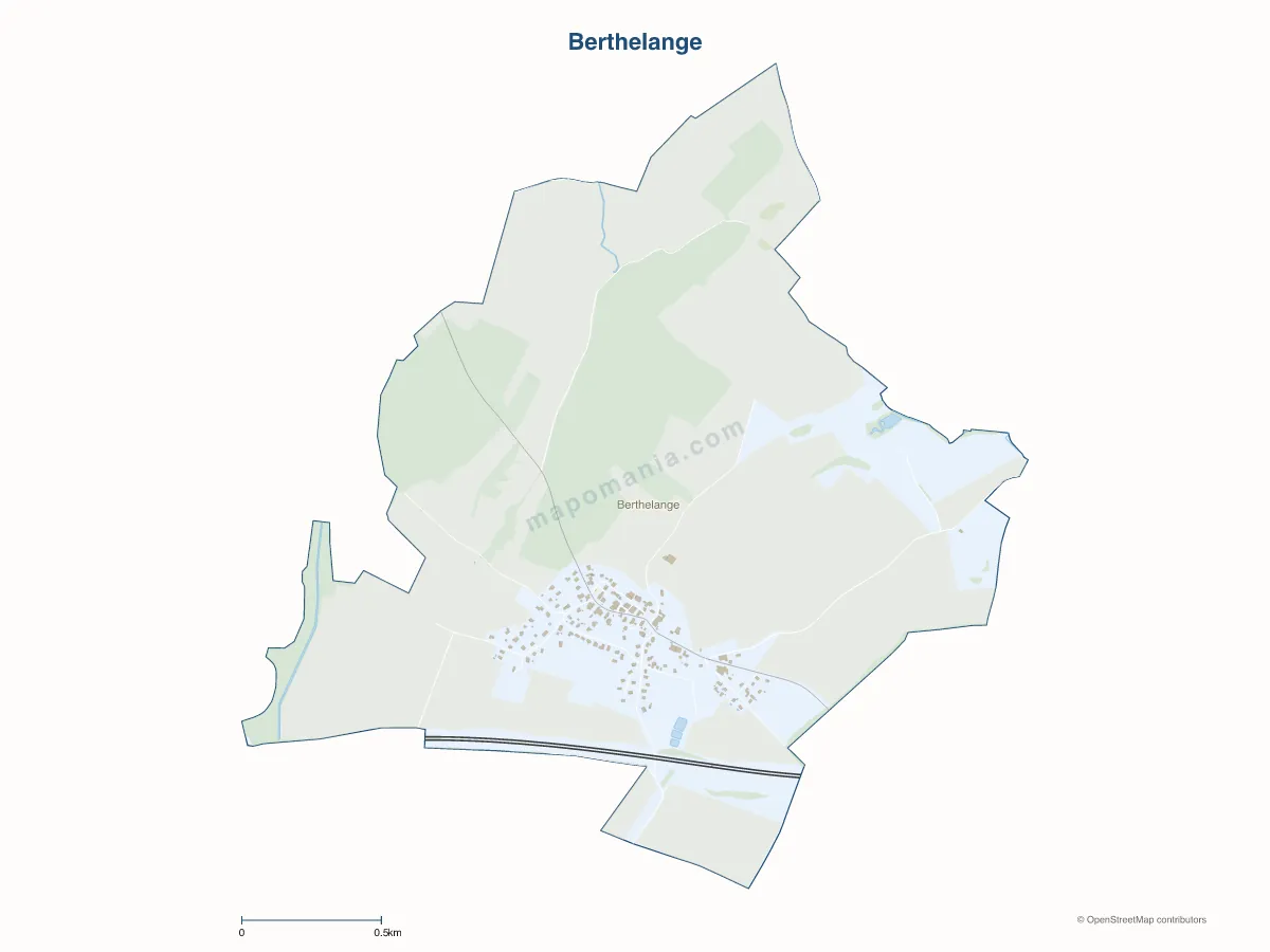 Carte de Berthelange à personnaliser