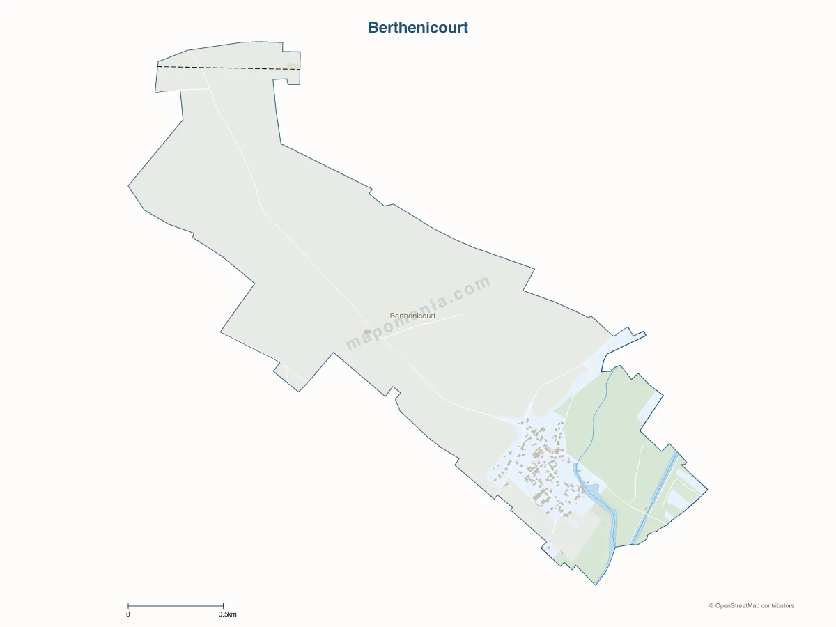 Carte de Berthenicourt à personnaliser