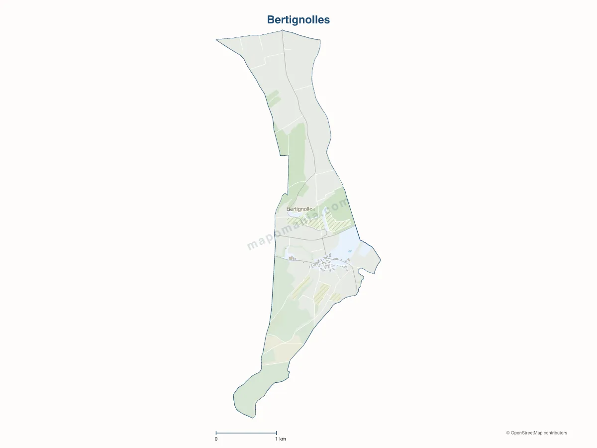 Carte de Bertignolles à personnaliser