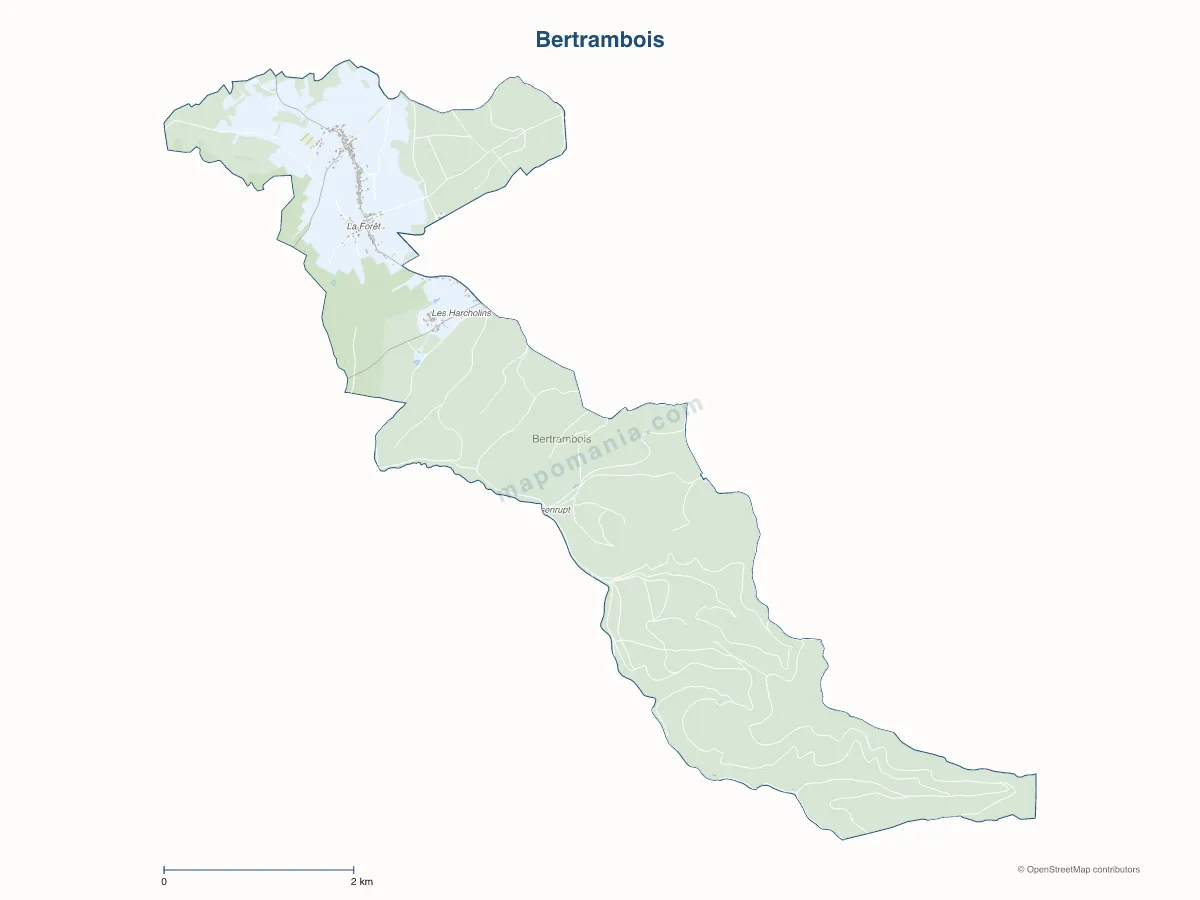Carte de Bertrambois à personnaliser