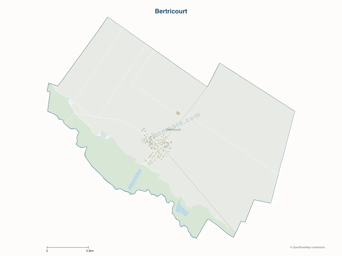 Carte de Bertricourt à personnaliser