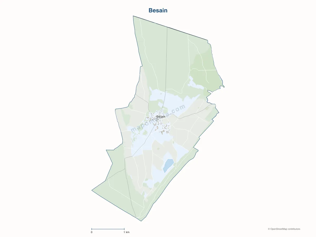 Carte de Besain à personnaliser