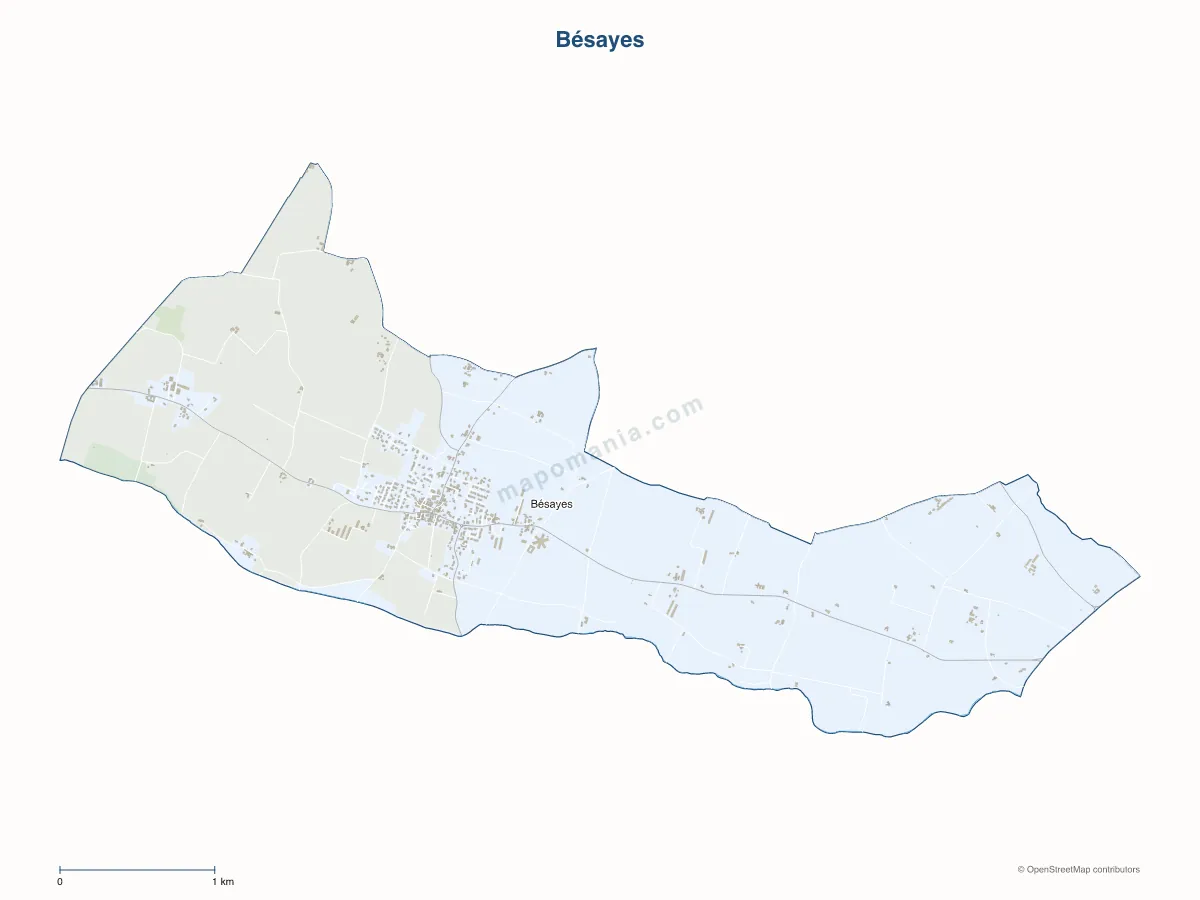 Carte de Bésayes à personnaliser
