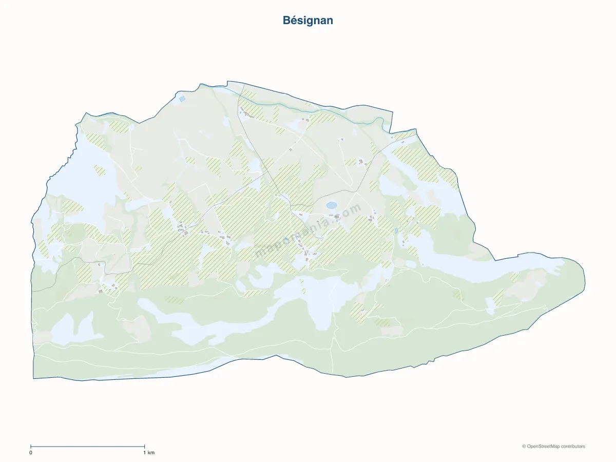 Carte de Bésignan à personnaliser