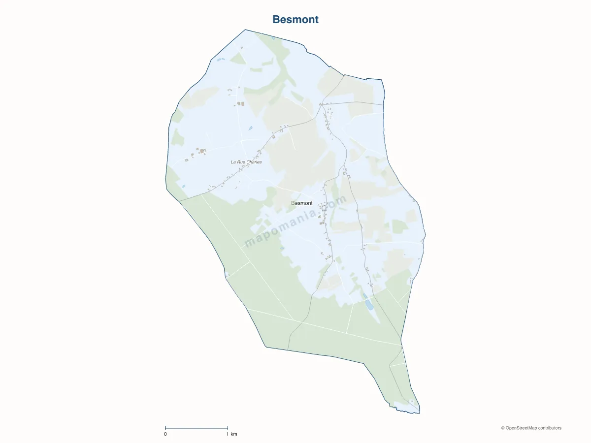 Carte de Besmont à personnaliser