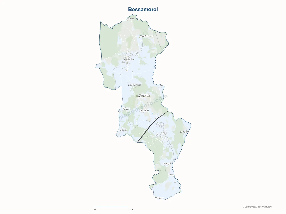 Carte de Bessamorel à personnaliser