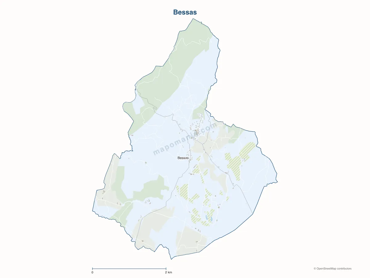 Carte de Bessas à personnaliser