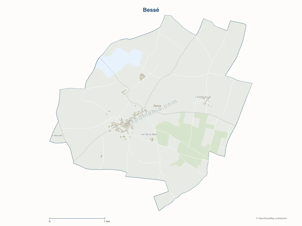 Carte de Bessé à personnaliser